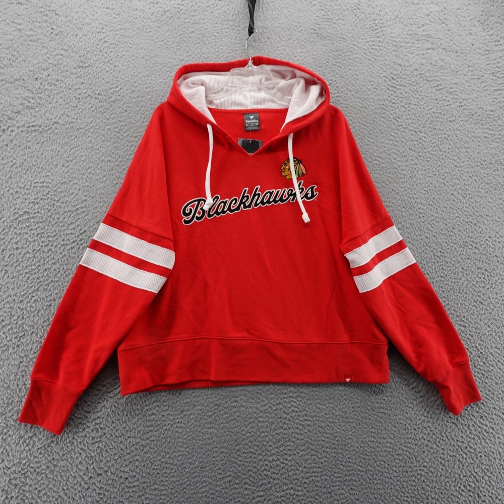Fanatics Chicago Blackhawks NHL Mens XL Red Hoodie Pullover Sweatshirt NEW